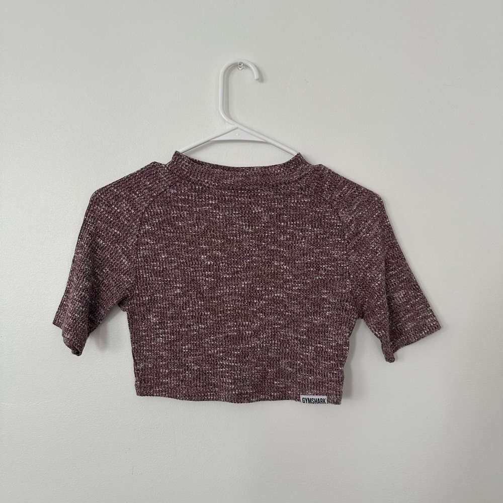 GYMSHARK Maroon Knit Crop Top